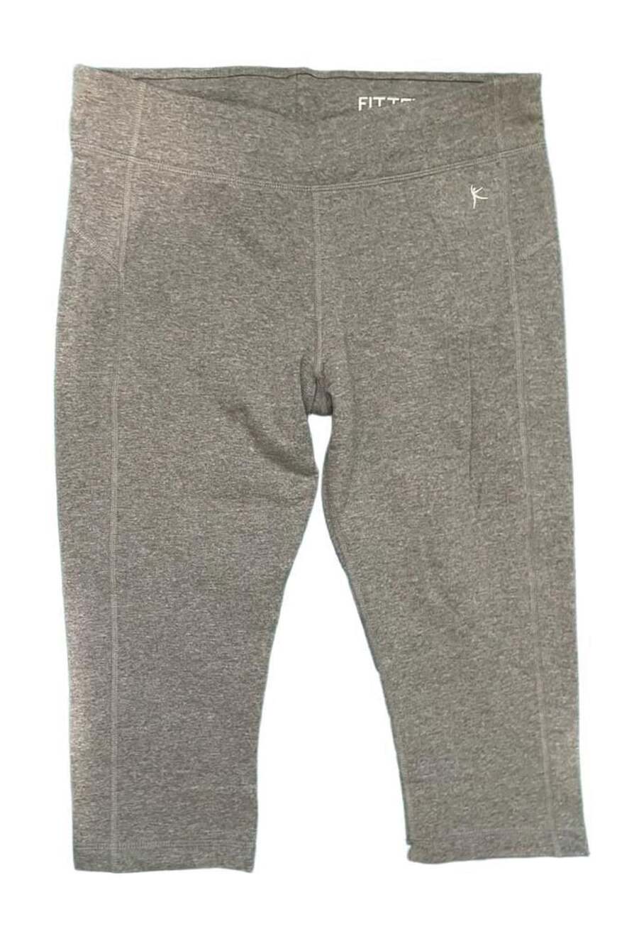 Gray Fitted Capri Leggings